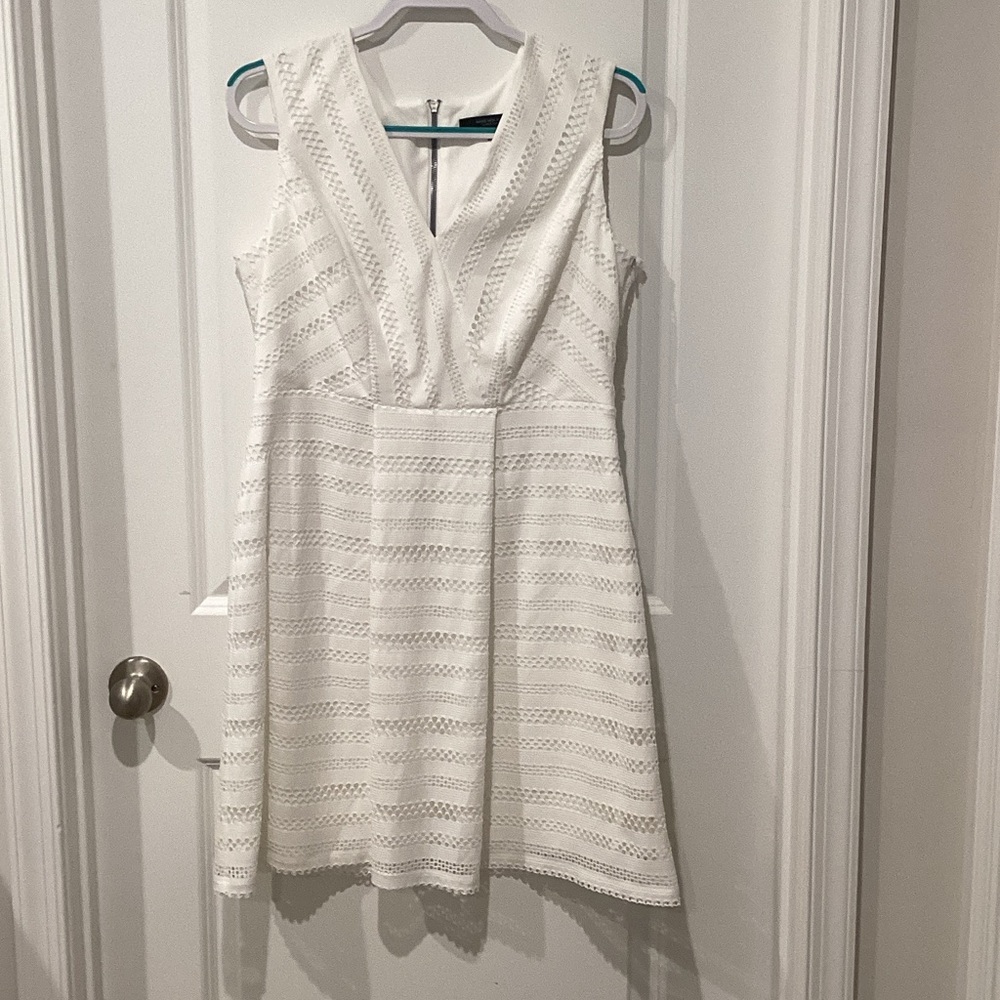 Marc New York Cream Textured Midi Dress